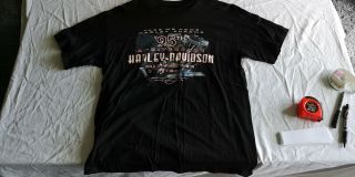Vintage Harley Davidson 95th Anniversary Milwaukee Stratman L Black T Shirt 226