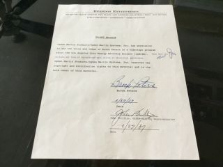 Brock Peters Actor & Activist 1987 Hand Signed L.  A.  City Energy Contract