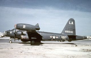 35mm Duplicate Aircraft Slide 128340 (2 - La) P2v - 5f Vp - 5 Hal Far Circa 1960