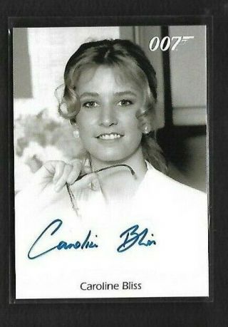 James Bond 007 Autograph Auto Caroline Bliss As Miss Moneypenny Living Daylights