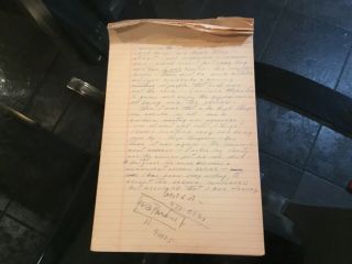 Brock Peters Actor & Civil Right Activist Handwritten Speech Dialogue Salutation