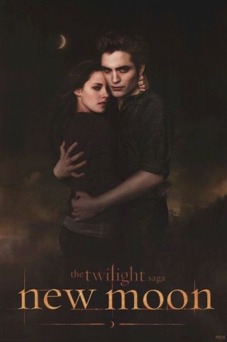 Twilight Movie Poster Moon Embrace 24x36 Robert Pattinson Kristen Stewart