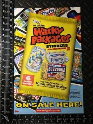 Wacky Packages Ans2 2005 All - Series 2 Unfolded Window Poster Ad Promo