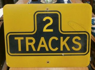 " Hawklite " Vintage 2 Tracks Railroad Sign 24 " X 18 " - Reflective