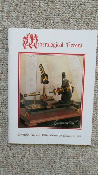 1998 Mineralogical Record Crystallographic Goniometer Development & History