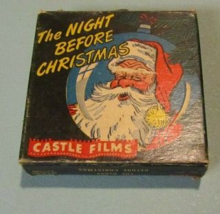 Vintage Castle Films The Night Before Christmas 16mm Movie No.  807 Box