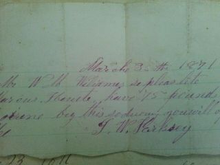 group of small handwritten documents,  1870 ' s,  Catawba County,  N.  C. 3