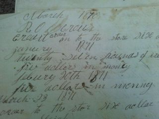 group of small handwritten documents,  1870 ' s,  Catawba County,  N.  C. 5