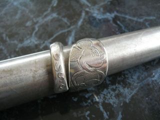 Vtg Mickey Mouse Silverplate Spoon Ring Branford Handmade Pie Eyed Excond