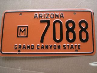 Arizona Municipal " M " License Plate.