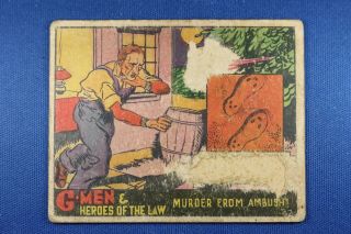 1936 Gum G - Men & Heroes Of The Law - 42 Murder From Ambush - Fair