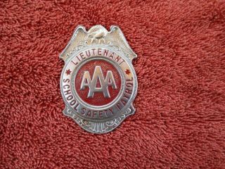 Aaa School Safety Patrol Lieutenant Metal Badge Grammes Allentown,  P.