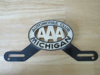 Old License Plate Topper - Aaa Automobile Club Michigan