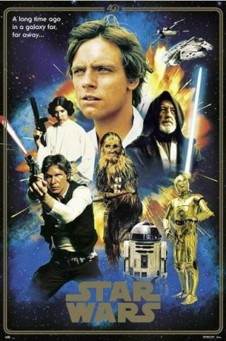 Star Wars 40th Anniversary Cast 24x36 Movie Poster New/rolled