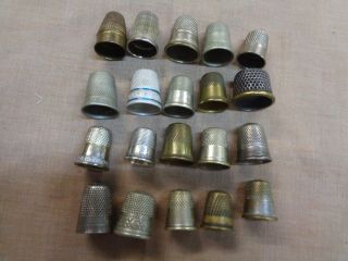 20 Assorted Vintage Sewing Thimbles