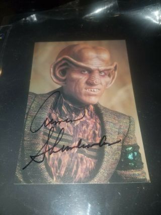 Armin Shimerman Quark Star Trek Deep Space Nine Autographed Photo Post Card