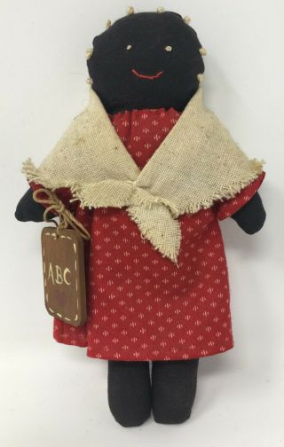 Vintage Cloth Doll Handmade Black Americana Folk Art Doll Clothes