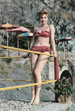 Sylva Koscina - Hollywood Movie Star Pin - Up/cheesecake 1950s Postcard/