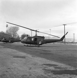Us Army,  Uh - 1h Helicopter,  67 - 1618,  Las Vegas,  1968,  Large Size Negative