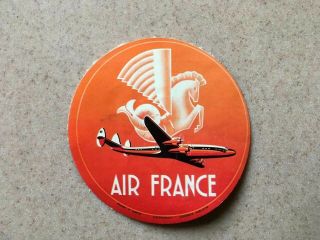 Vintage Air France Airline Luggage Label