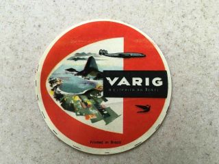 Vintage Varig Airline Luggage Label