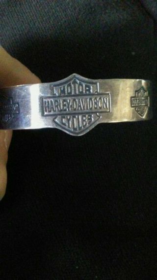 Harley davidson sterling silver bracelet 8