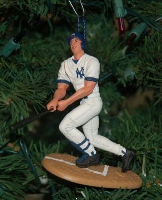 Jorge Posada York Yankees White Jersey Mlb Baseball Christmas Ornament