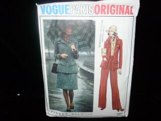 Vintage Vogue Paris Cut 1973 Pattern 2965 Size 12 Pierre Balmain