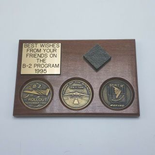 Vintage 1995 Commemorative B - 2 Stealth Challenge Coin Presentation - Rare