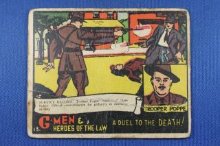 1936 Gum G - Men & Heroes Of The Law - 13 A Duel To The Death -