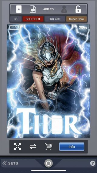 Thorsday Wave 3 Full Set All 5 Cards - Marvel Collect Digital Topps