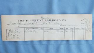 1896 Silverton Northern Railroad Ore Delivery Bill - North Star To Silverton Colo.