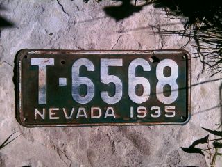 1935 Nevada Truck License Plate
