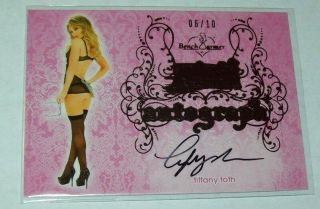 2015 Pink Archive Tiffany Toth Silver Foil Autographed Bench Warmer Card