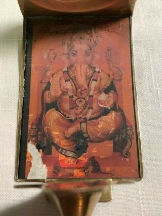 Hindu Antique Offering Dish Of Ganesh Elephant Lord