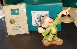 Wdcc Snow White Dopey With Cymbal 1028563 W/coa