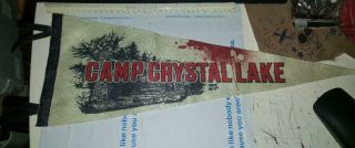 Lootcrate Exclusive Friday The 13th Mini Camp Crystal Lake 20 - Inch Felt Pennant