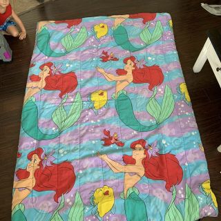Vintage Disney Little Mermaid Princess Reversible Full/double Comforter