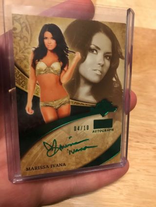 2013 Benchwarmer Gold Edition Authentic Autograph Green Marissa Ivana 4/10