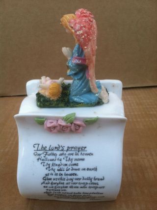 Ceramic Piece With An Angel And The Lord 