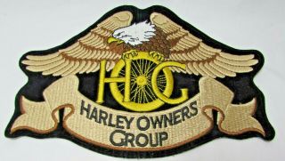 Harley Davidson Owners Group Hog Large 4 Claw Eagle Sew On Embroidered Patch