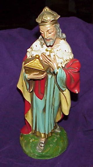 Large Vintage 12.  5 " Made In Italy Wise Man King Christmas Nativity Figure Np