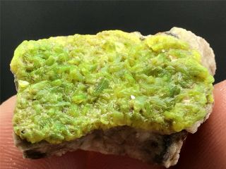 5.  5g Natural Rare Green Autunite Crystal Cluster Display Mineral Specimen