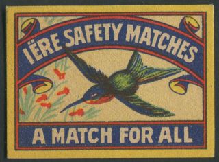 Ireland Vintage Matchbox Label: Iere Bird