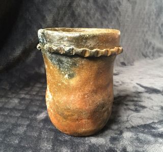 Vintage Navajo Native American Dine Traditional Pinion Pitch Clay Coil Pot