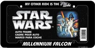 Star Wars My Other Ride Is The Millennium Falcon Plastic Car License Plate Frame