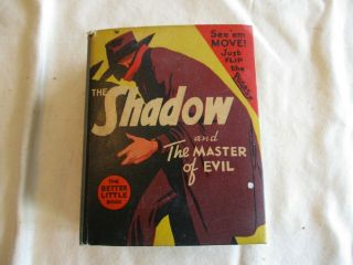 Whitman Big Little Book Shadow Master Of Evil,  1941,  Fine Cond,  Flip The Pages