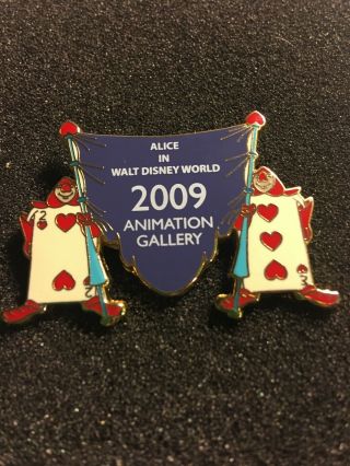 Disney Pin Alice In Wonderland Wdw Animation Gallery Excl Very Rare Playing Card