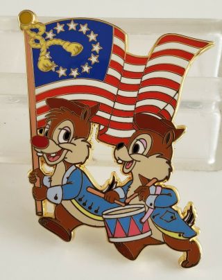 Disney Chip & Dale Fourth Of July Yankee Doodle Chipmunks Le 250 Pin - Shpg