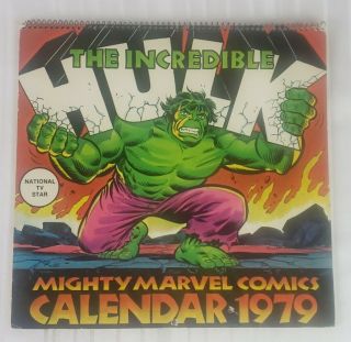Vintage Marval Comics The Incredible Hulk 1979 Calender Complete